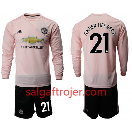 Manchester United Fodboldtrøjer ANDER HERRERA 21 Børn Udebanesæt 2018/19 Langærmet Manchester United Fodboldtrøjer ANDER HERRERA 21 Børn Udebanesæt 2018/19 Langærmet